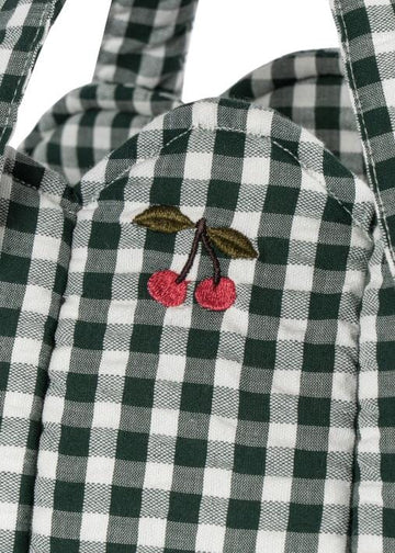 Poppendraagmand - Green check